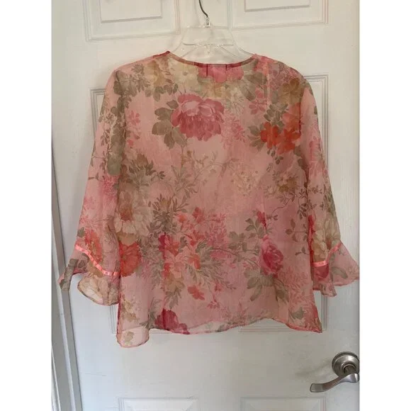 Vintage 90's Miss Dorby Pink Floral Sleeveless Maxi Dress And Jacket Size 12 - Picture 13 of 13